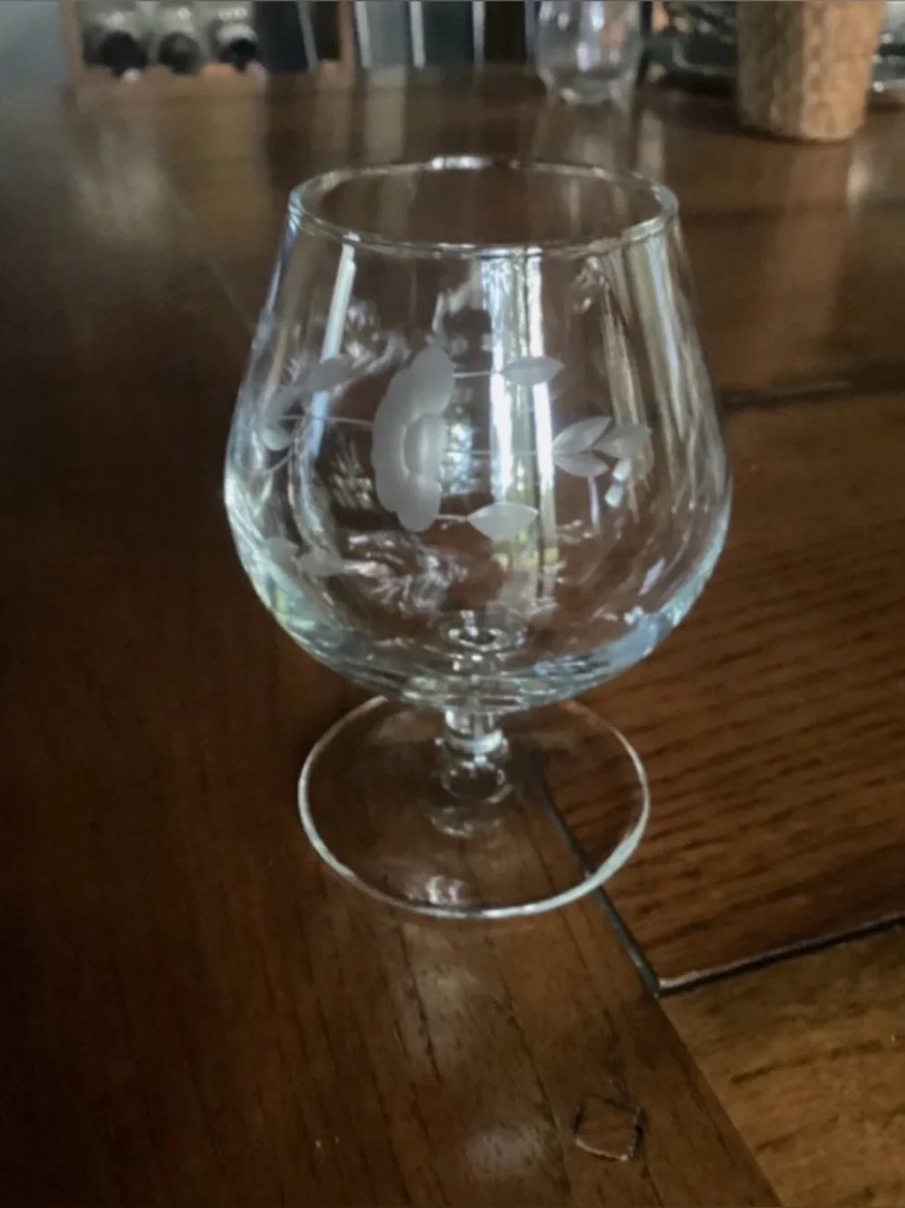 CRYSTAL BRANDY GLASS 8 OUNCE PRINCESS HOUSE HERITAGE REPLACEMENT PIECE 4 1/2”
